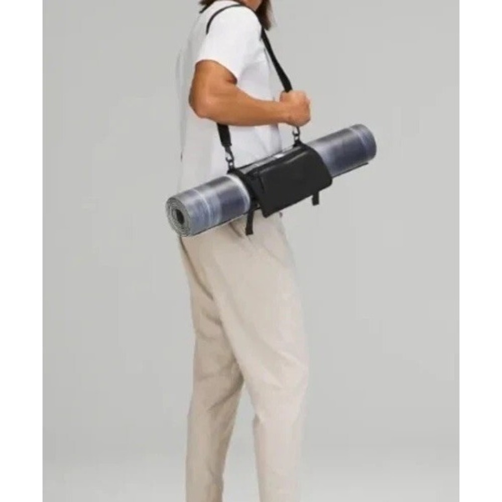 Lululemon Stow and Flow Mat Strap Bag Logo One-Size Black Crossbody OUT OF STOCK